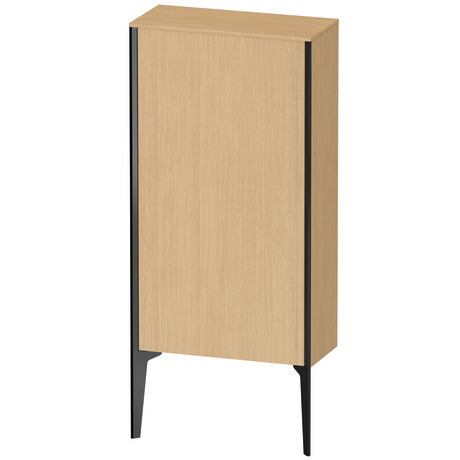 Semi-tall cabinet, XV1306LB230 Hinge position: Left, Natural oak Matt, Decor, Profile colour: Black, Profile: Black