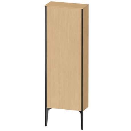 Semi-tall cabinet, XV1316LB230 Hinge position: Left, Natural oak Matt, Decor, Profile colour: Black, Profile: Black