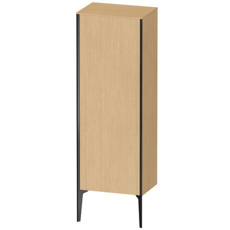 Semi-tall cabinet, XV1326LB230 Hinge position: Left, Natural oak Matt, Decor, Profile colour: Black, Profile: Black