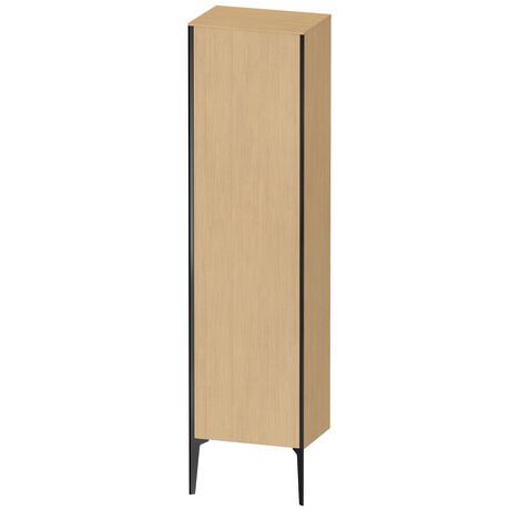 Tall cabinet, XV1336LB230 Hinge position: Left, Natural oak Matt, Decor, Profile colour: Black, Profile: Black