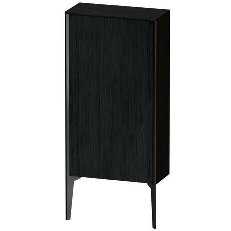 Semi-tall cabinet, XV1306LB216 Hinge position: Left, Black oak Matt, Decor, Profile colour: Black, Profile: Black