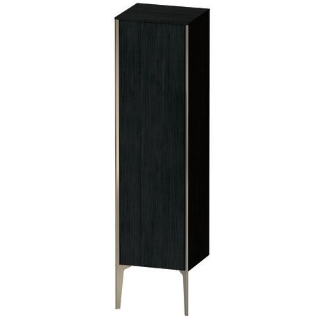 Semi-tall cabinet, XV1325LB116 Hinge position: Left, Black oak Matt, Decor, Profile colour: Champagne, Profile: Champagne