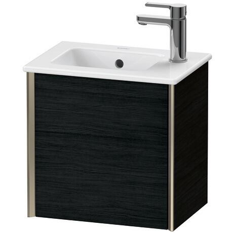 挂壁式浴柜, XV4024LB116 黑色橡木 哑光, 饰面, 包边: 香槟色