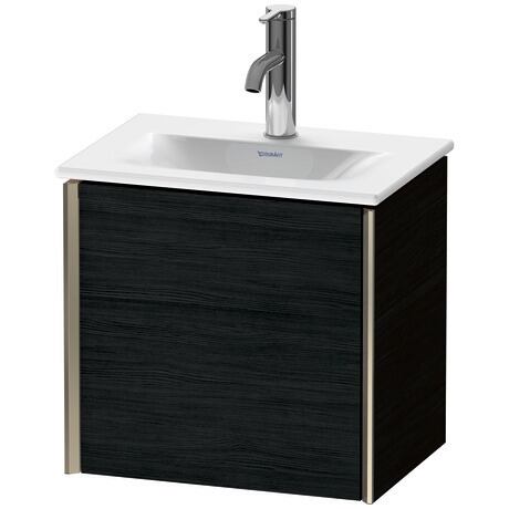 挂壁式浴柜, XV4030LB116 黑色橡木 哑光, 饰面, 包边: 香槟色