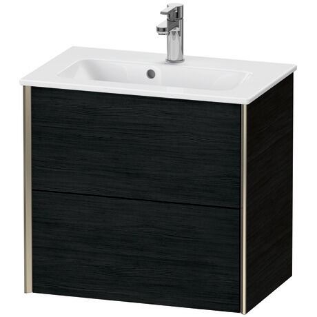 挂壁式浴柜, XV41780B116 黑色橡木 哑光, 饰面, 包边: 香槟色