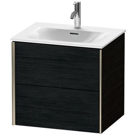 挂壁式浴柜, XV41320B116 黑色橡木 哑光, 饰面, 包边: 香槟色