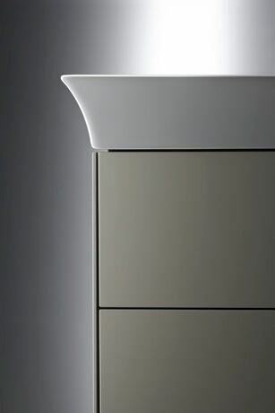 Vanity unit wall-mounted, WT43510H3H3 taupe High Gloss, Lacquer