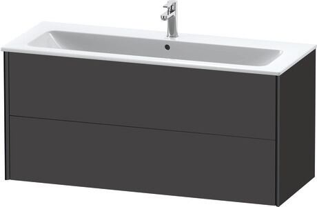 Vanity unit wall-mounted, XV41280B280 Graphite Super Matt, Decor, Profile: Black