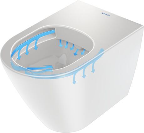Staande WC's, 2003090000 Wit Hoogglans, hoeveelheid spoelwater: 4,5 l