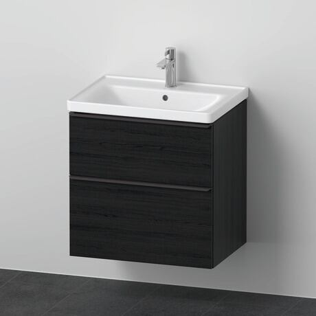 Furniture washbasin with vanity unit, DE012001616 Black oak Matt, Decor
