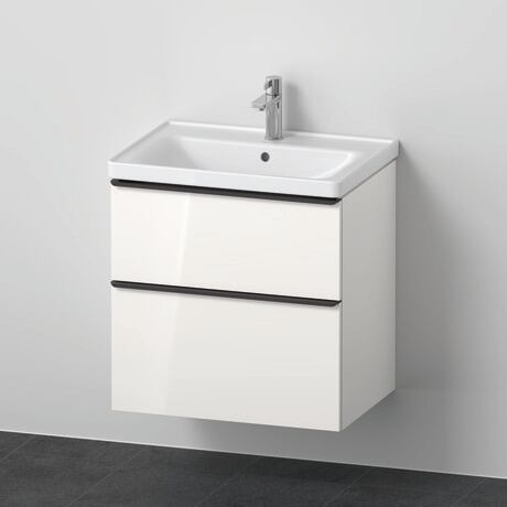 Furniture washbasin with vanity unit, DE012002222 White High Gloss, Decor