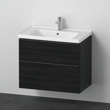 Furniture washbasin with vanity unit, DE012101616 Black oak Matt, Decor