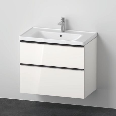 Furniture washbasin with vanity unit, DE012102222 White High Gloss, Decor