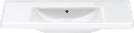 Wall Mounted Sink, 2367100060 White High Gloss, Rectangular, Number of basins: 1 Middle, Back side glazed: No
