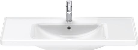 Washbasin, 2367100000 White High Gloss, Rectangular, Number of washing areas: 1 Middle, Number of faucet holes per wash area: 1 Middle, Back side glazed: No