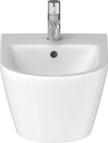 Wall-mounted bidet, 2295150000 White High Gloss, Number of faucet holes per wash area: 1