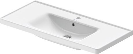 Wall Mounted Sink, 2367100000 White High Gloss, Rectangular, Number of basins: 1 Middle, Number of faucet holes: 1 Middle, Back side glazed: No