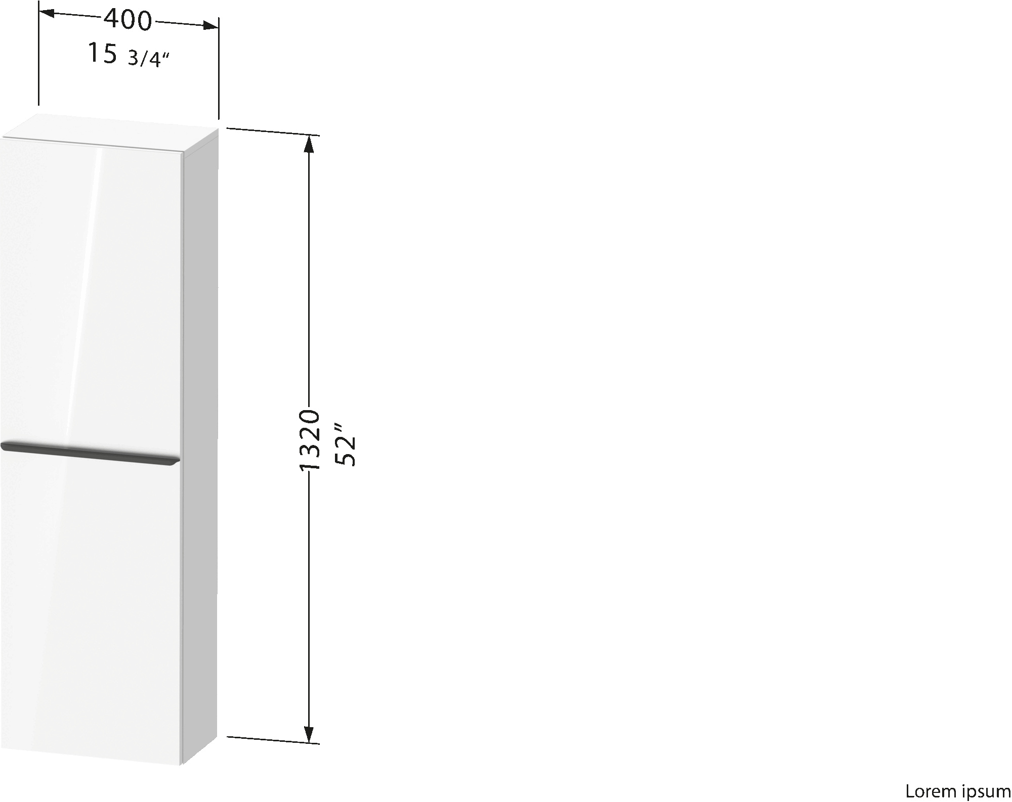 Linen Cabinet, DE1318 L/R
