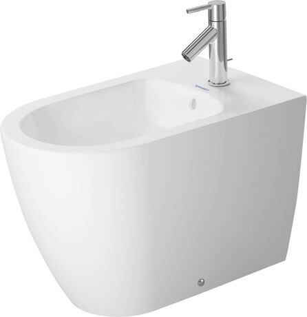 Floorstanding bidet, 2289103200 White Satin Matt, Number of faucet holes per wash area: 1
