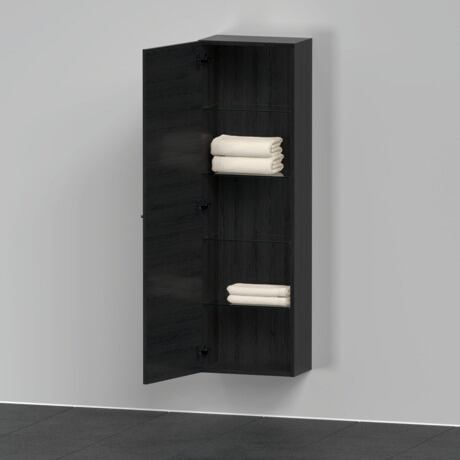 Semi-tall cabinet, DE011801616 Black oak Matt, Decor