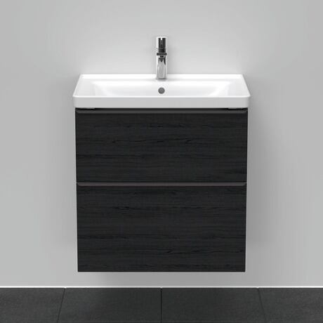 Furniture washbasin with vanity unit, DE012001616 Black oak Matt, Decor