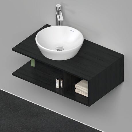 Mueble bajo lavabo para encimera, DE491801616 Roble negro Mate, Decoración