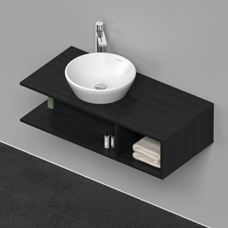 Mueble bajo lavabo para encimera, DE491901616 Roble negro Mate, Decoración