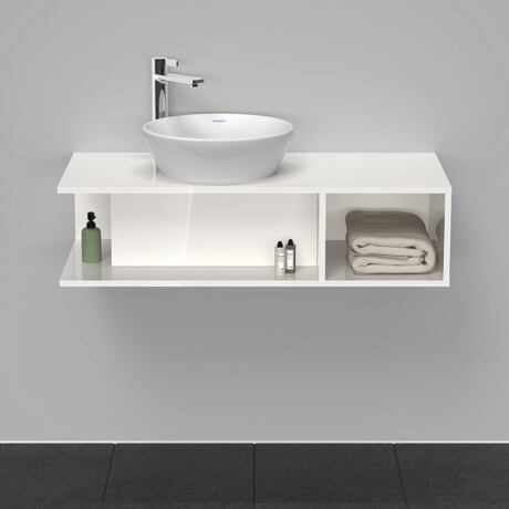 Mueble bajo lavabo para encimera, DE491902222 Blanco Brillante, Decoración