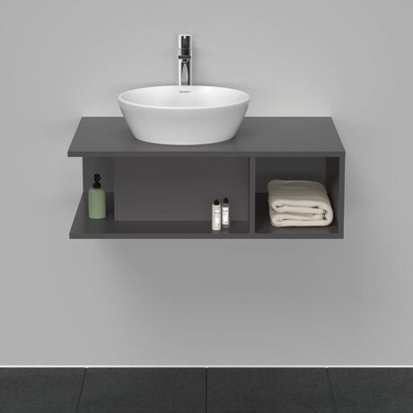 Meuble sous lavabo suspendu pour plan de toilette, DE492804949 Graphite mat, Décor