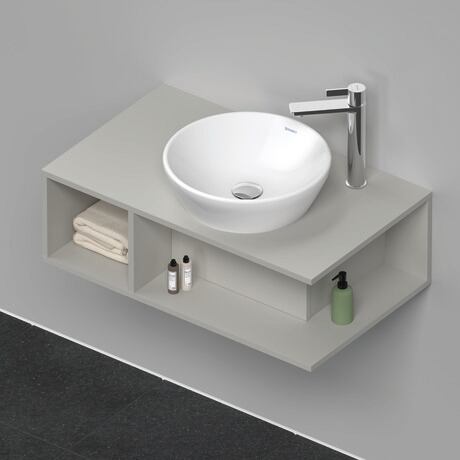 Meuble sous lavabo suspendu pour plan de toilette, DE493800707 Gris béton mat, Décor