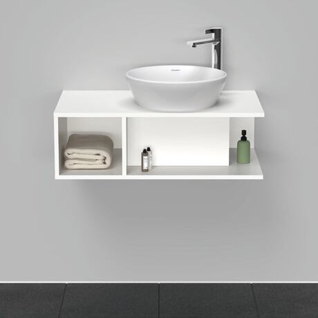 Meuble sous lavabo suspendu pour plan de toilette, DE493801818 Blanc mat, Décor