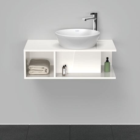Mueble bajo lavabo para encimera, DE493802222 Blanco Brillante, Decoración