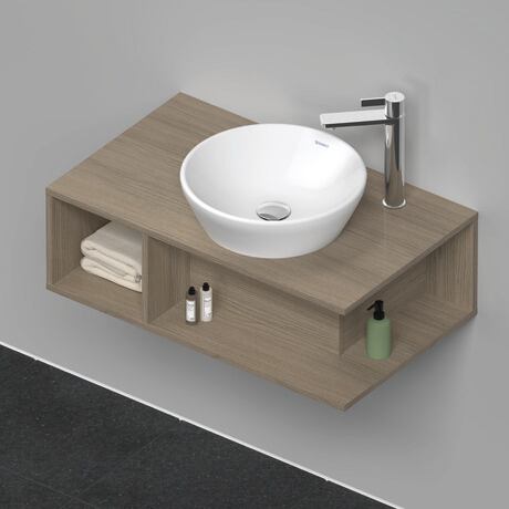Meuble sous lavabo suspendu pour plan de toilette, DE493803535 Chêne Terra mat, Décor