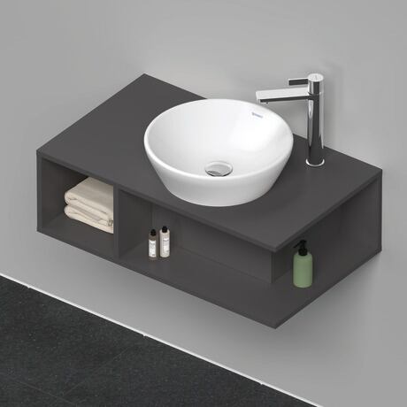 Meuble sous lavabo suspendu pour plan de toilette, DE493804949 Graphite mat, Décor