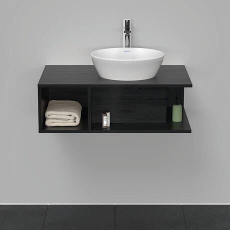 Console vanity unit wall-mounted, DE495801616 Black oak Matt, Decor