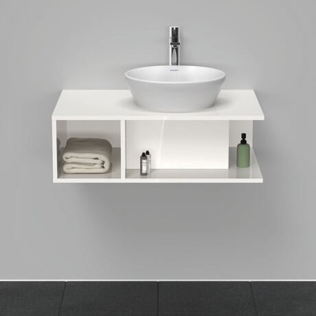 Mueble bajo lavabo para encimera, DE495802222 Blanco Brillante, Decoración