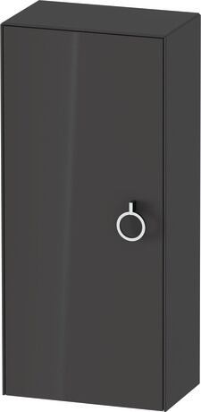 Semi-tall cabinet, WT1323LH1H1 Hinge position: Left, Graphite High Gloss, Lacquer