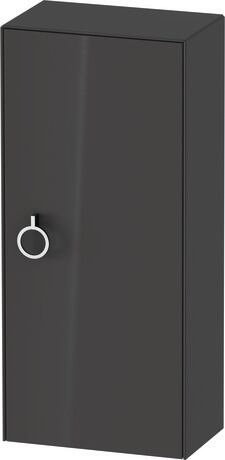 Semi-tall cabinet, WT1323RH1H1 Hinge position: Right, Graphite High Gloss, Lacquer
