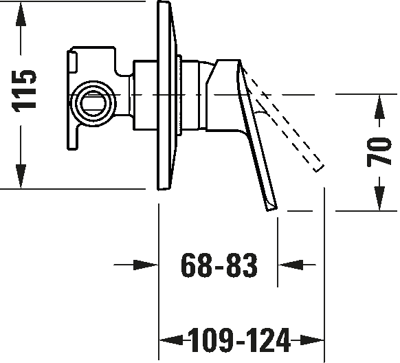 Einhebelmischer Unterputz Set, N14210007