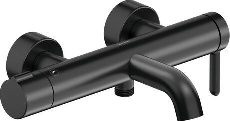 Single lever bathtub mixer for exposed installation, C15230000046 Black Matt, Connection type for water supply connection: S-connections, Flow rate (3 bar): 21,5 l/min