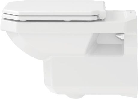Toilet seat, 0064890000 White High Gloss, Removable Seat, Hinge colour: Stainless steel