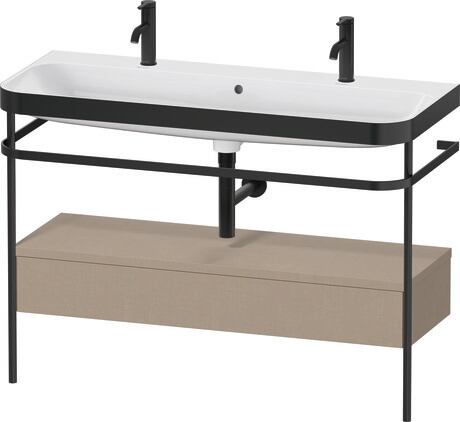 c-bonded set with metal console and drawer, HP4764O75750000 Linen Matt, Decor, Shelf material: Highly compressed three-layer chipboard