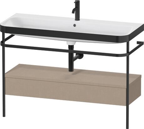 c-bonded set with metal console and drawer, HP4744O75750000 Linen Matt, Decor, Shelf material: Highly compressed three-layer chipboard