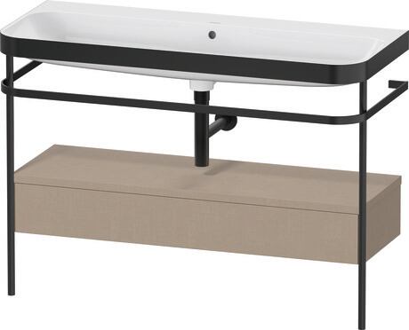 c-bonded set with metal console and drawer, HP4744N75750000 Linen Matt, Decor, Shelf material: Highly compressed three-layer chipboard