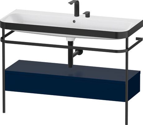 c-bonded set with metal console and drawer, HP4744E98980000 Night blue Satin Matt, Lacquer, Shelf material: Highly compressed MDF panel