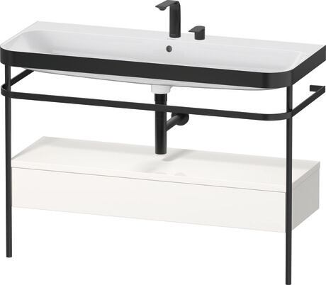 c-bonded set with metal console and drawer, HP4744E22220000 White High Gloss, Decor, Shelf material: Highly compressed three-layer chipboard