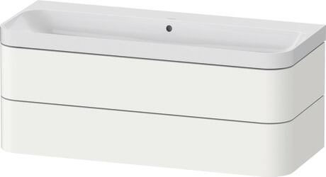 c-shaped set wall-mounted, HP4349N36360000 White Satin Matt, Lacquer