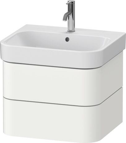 Meuble sous lavabo suspendu, HP4385036360A00 Blanc satiné, Laqué, Système d'aménagement intérieur Intégré
