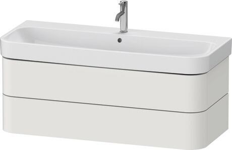 Vanity unit wall-mounted, HP4389039390000 Nordic white Satin Matt, Lacquer