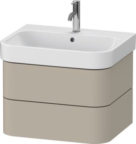 Vanity unit wall-mounted, HP4386060600000 taupe Satin Matt, Lacquer